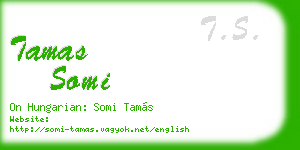 tamas somi business card