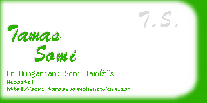 tamas somi business card